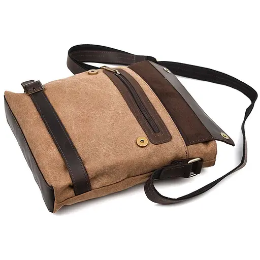 Чоловіча шкіряна сумка через плече TARWA 27х31х8 см sum0026667 - фото 8