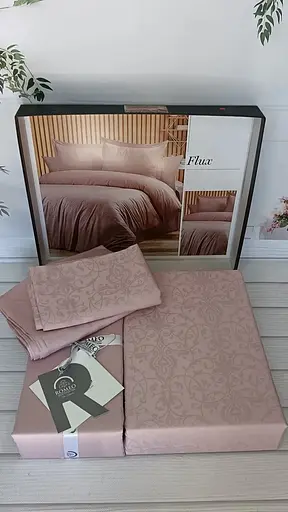 Постільна білизна Flux Pudra Жаккард Romeo Home pbe0051834 - фото 2