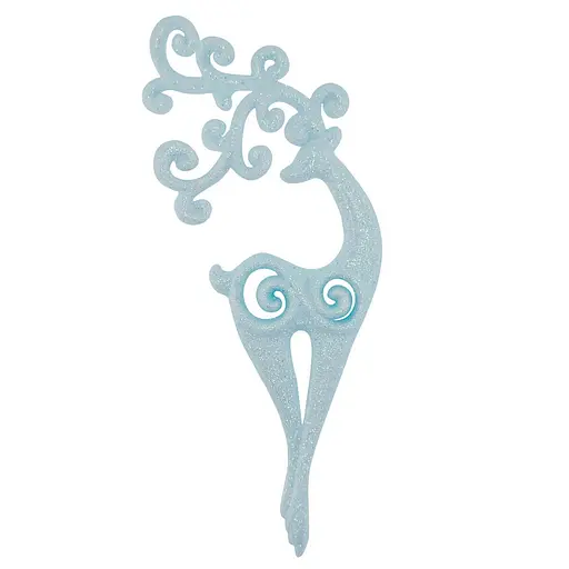 Елочная игрушка MIS LT Олень Сказочный 7х18х3,5 см голубой - фото 1