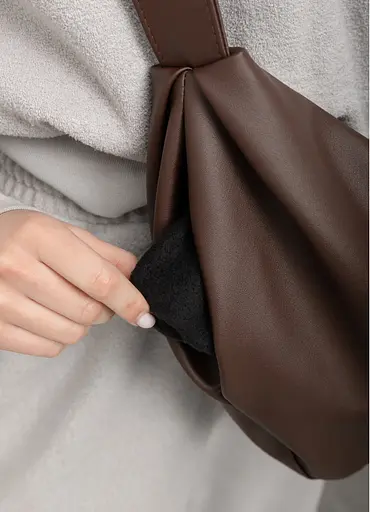 Женская сумка Sambag HOBO Bag-glove шоколадная 50 х 28 х 5 см (53400020) - фото 8