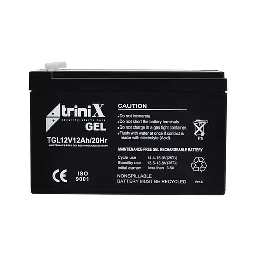 Аккумуляторная батарея гелевая 12В 12Ач Trinix TGL12V12Ah/20Hr GEL (44-00012) - фото 2