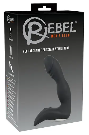 Масажер простати Rebel Rechargeable Prostate Stimulator, 12.7 см чорний - фото 10