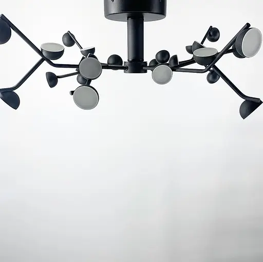 Потолочная люстра на 24 плафона черного цвета Mantra Line.F D 8001-24 BK - фото 2