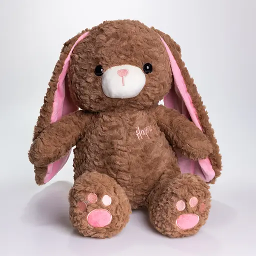 М'яка іграшка-плед  та подушка 3 в 1 Зайчик плед в іграшці 35×32×40 (см)  Коричневий Colorful Home 509-9BR - фото 4