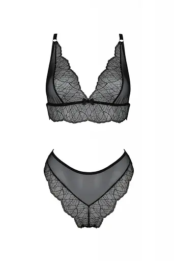 Комплект белья Passion Amberly Set black 4XL/5XL - фото 3