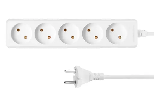 Мережевий фільтр 5 розетки, 3 м, белий (2E-U05M3) - фото 2