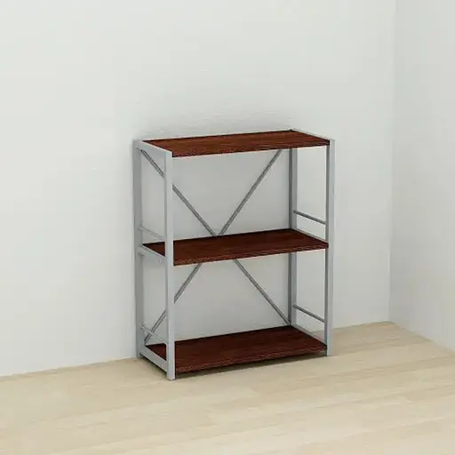 Этажерка 3/60 Ferrum-decor Серии Коннект 73x60x28 серый ДСП Венге 16мм (FRD-105542)