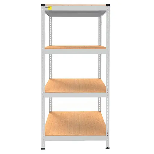 Металевий стелаж Emby Light Series (розмір 1500х900x600мм) 4 полиці ДСП до 100кг Білий - фото 2