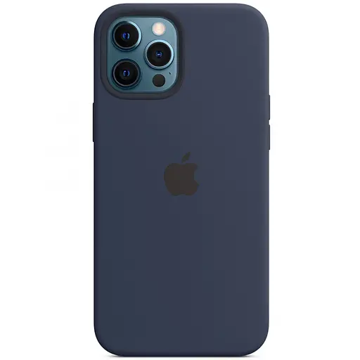 Чехол Silicone case AAA с Magsafe и анимацией для Apple iPhone 12 Pro Max 6.7 Синий/Deep navy