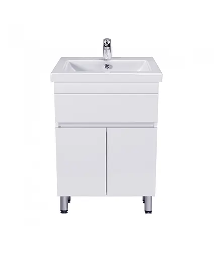Тумба Мойдодир City White 60 з умивальником Como 60 Білий підлогова Білий - фото 4
