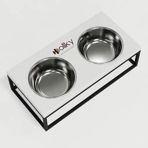 Hollky Base M — миски на підставці для середніх собак та великих котів (2 × 0,95 л) - фото 8