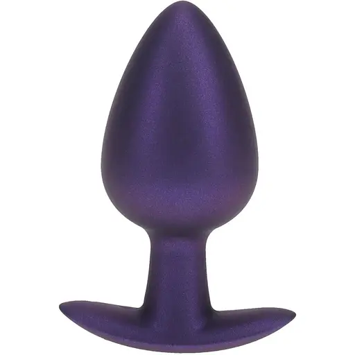 Анальна пробка Ouch! Smooth Anal Plug Metallic L 8.9 см (фіолетовий)