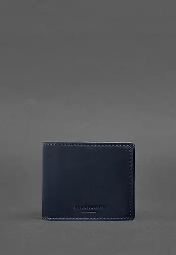 Кожаная обложка для удостоверения министерства обороны темно-синяя - фото 4