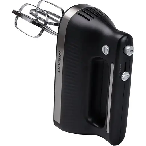 Ручний міксер Sokany SK-6632 з насадками для тесту 5 швидкостей 300Вт Чорний - фото 3