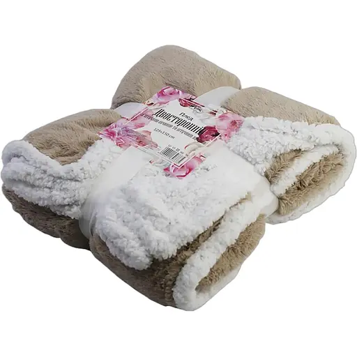 Плед двосторонній Werk зі штучною овчиною та штучним хутром 125х150 см в асортименті (130337) - фото 2