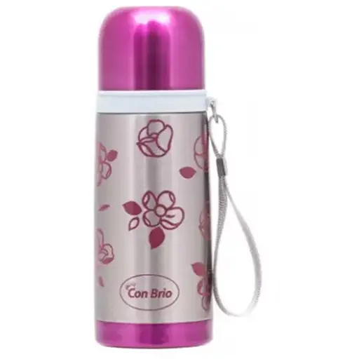 Термос Con Brio CB-317 нержавіюча сталь з квітковим принтом Малина 350 мл - фото 1