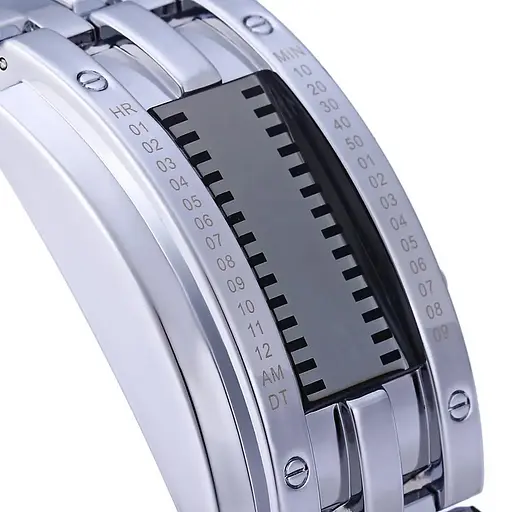 Унікальний бінарний чоловічий годинник Skmei 0926 (Сріблястий) - фото 8