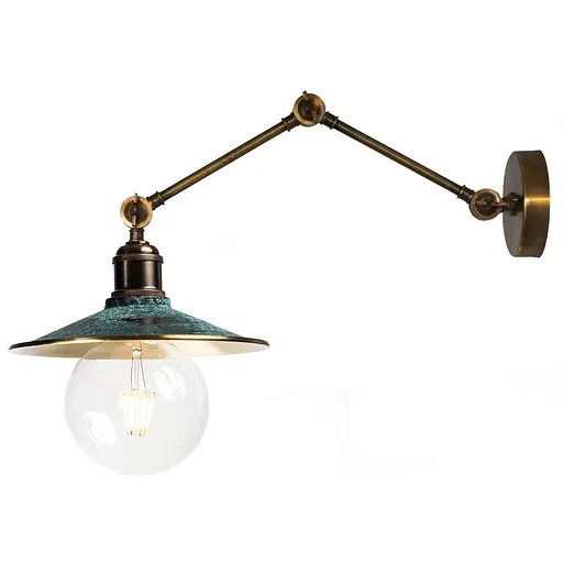Настінне бра латунне 3-ох поворотне, PikArt арт. 768 зелений - фото 1