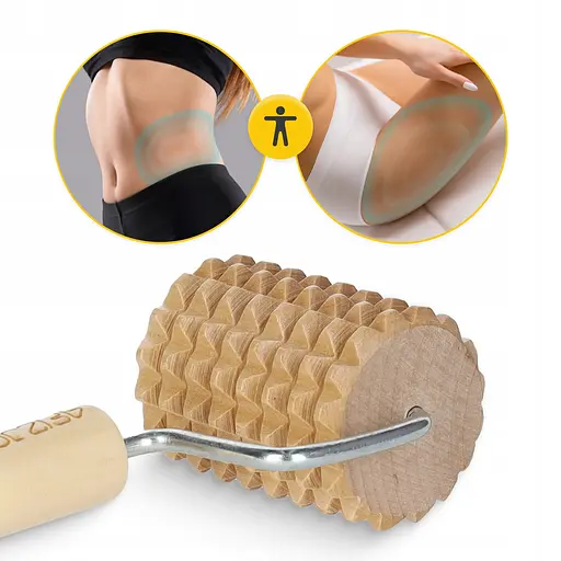 Масажний ролик для тіла 4FIZJO ручний, дерев'яний (P-5905973400268) - фото 6