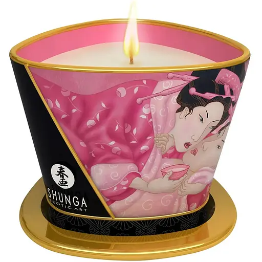Масажна свічка Shunga Massage Candle троянда, 170 мл - фото 2