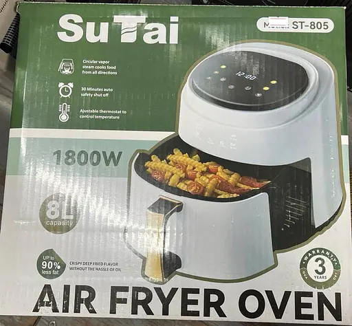 Аэрофритюрница безмасляная SuTai ST-805 8л 1800 Вт Белая - фото 9