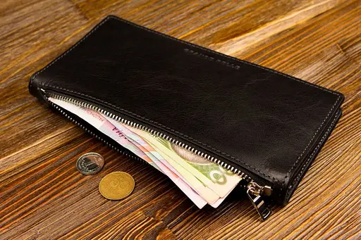 Женский кожаный кошелек Grande Pelle 20х10х2 см acs0024486 - фото 8