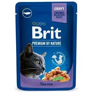 Набор влажных кормов Brit Premium Cat Pouch Семейная тарелка для кошек ассорти из 4 вкусов 12 шт. х 100 г - фото 2