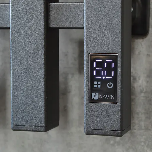 Электрический полотенцесушитель Navin Levante 210x1200 Sensor правая, черный муар 10-012033-4860, Черный матовый, Правое, Электронный - фото 6