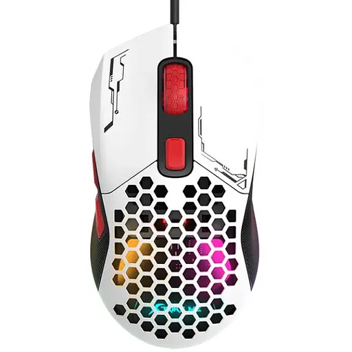 Мишка XTRIKE ME GM-316, ігрова, 7200dpi., 6кн., 13 режимів RGB, 2 панелі, біла - фото 5