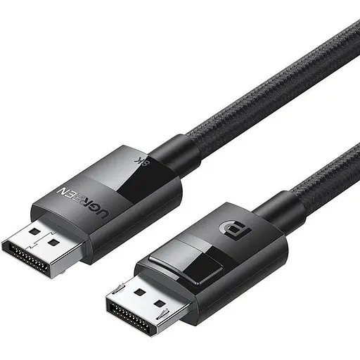 Кабель Ugreen DisplayPort M - M V1.4 8K 3м Пластиковый корпус с оплеткой DP114 Черный