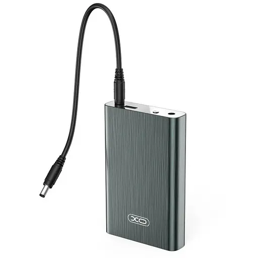 Портативний зовнішній акумулятор для роутерів XO PR216 10000 mAh з виходом DC 5.5 мм сірий - фото 1