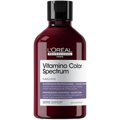 Шампунь L'oreal Professionnel Serie Expert Vitamino Color Spectrum Purple Dyes для нейтралізації жовтих напівтонів, збереження 5 вимірів колірного спектру та сяючого блиску 300 мл - фото 1