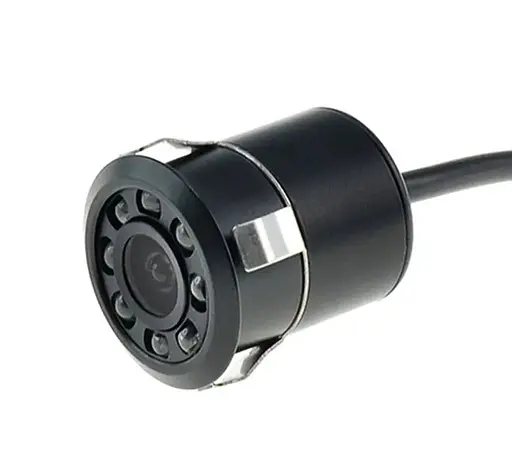 Автомобільна камера заднього виду врізна тип Вічко з інфрачервоним підсвічуванням IP67 18.5 мм Чорний - фото 2