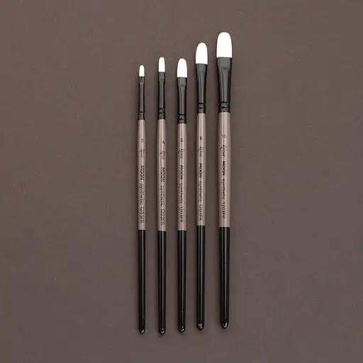 Пензель синтетика овальна MOON 1203FR №0 коротка ручка Rosa [CD] - фото 3