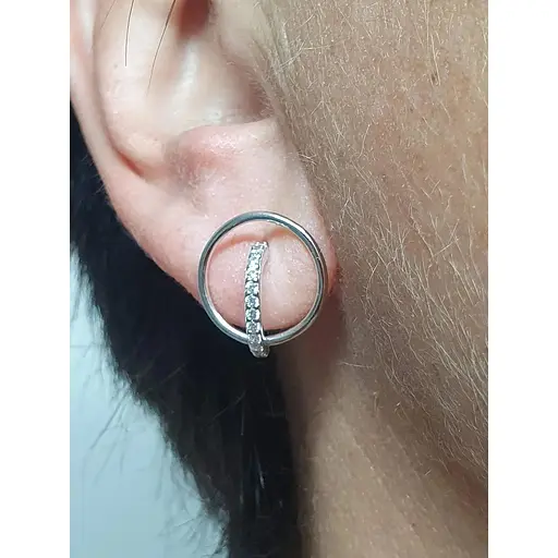 Срібні пуссети Dear з фіанітами. 3364.1 - фото 2