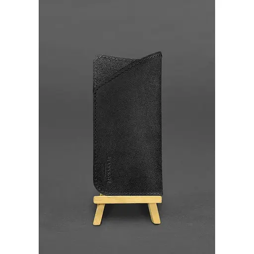 Кожаный чехол для очков BlankNote Краст Черный  - фото 3