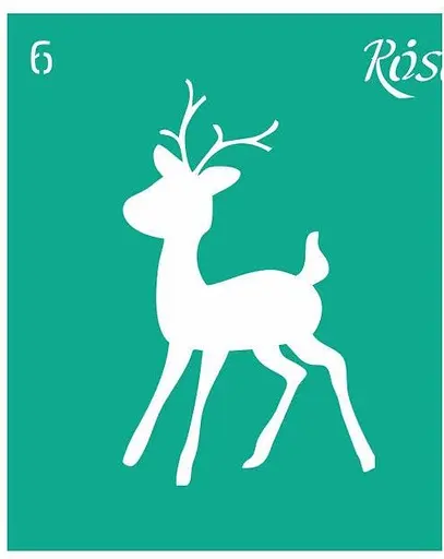 Трафарет багаторазовий самоклеючий №06 9×10см Тварини Rosa Talent