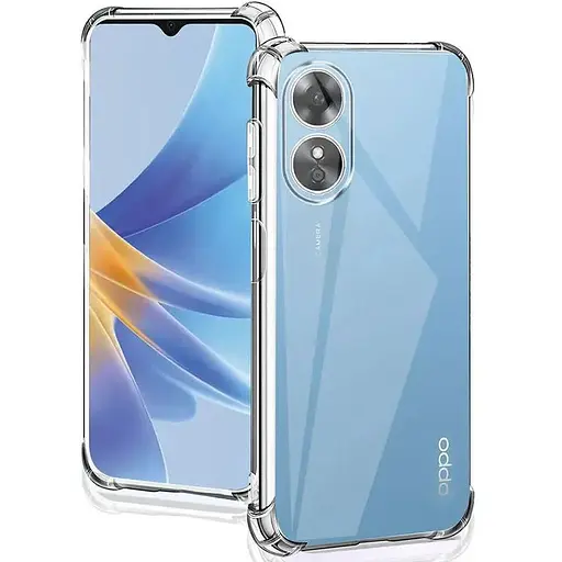 TPU чехол GETMAN Ease logo усиленные углы Full Camera для Oppo A58 4G Бесцветный (прозрачный)