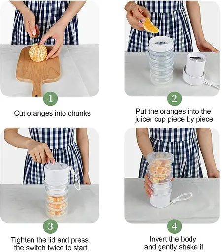 Портативний блендер/соковичавниця OU-1018 White-USB Rechargeable Aifeel New - фото 5