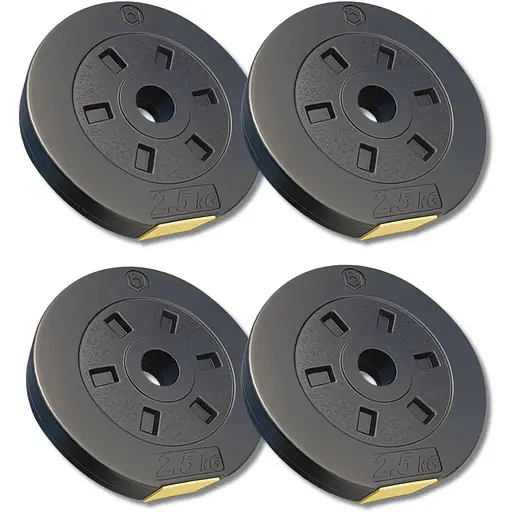 Сет композитных дисков Besport PowerPro 10 (4х2,5кг) для гантелей и штанг