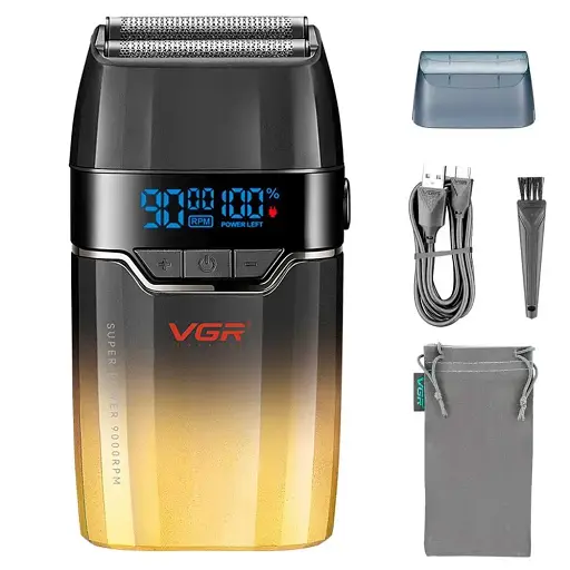 Электробритва-шейвер VGR V-308 (9000 об/мин, двойная сетка, аккумуляторная)
