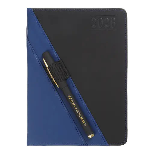Щоденник датований Buromax Triumph 2026 A5 штучна шкіра/поролон синій (BM.21104-02) - фото 4