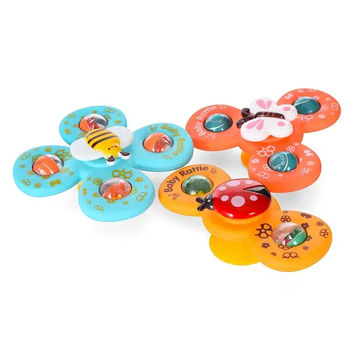 Дитяче брязкальце "Комахи" 6329 спінер, на присосці