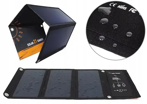Зарядка на солнечной батарее 21Вт Solar Солнечная панель