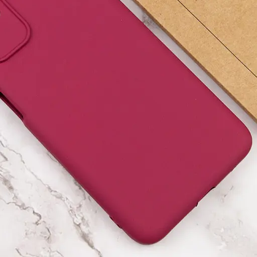 Чохол Silicone Cover Lakshmi Full Camera (A) для Oppo A17 Бордовий / Marsala - фото 4