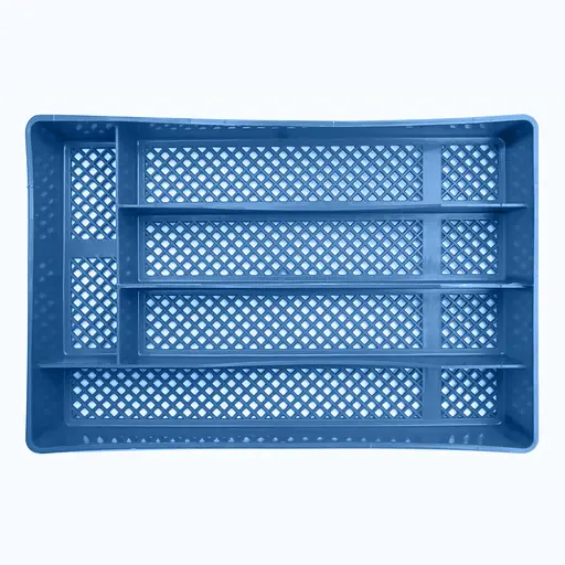 Лоток для столовых приборов с 5 отделениями пластиковый 32 × 22 × 5,5 см Голубой 88026 - фото 2