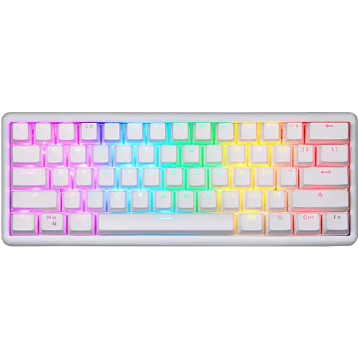 Клавіатура бездротова Motospeed SK66 Gateron Red Hot Swap RGB White (mtsk66wmr)