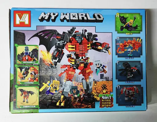 Конструктор 4 в 1 My World MG1108B Minecraft ігровий набір Вогненний дракон 215 деталей - фото 2