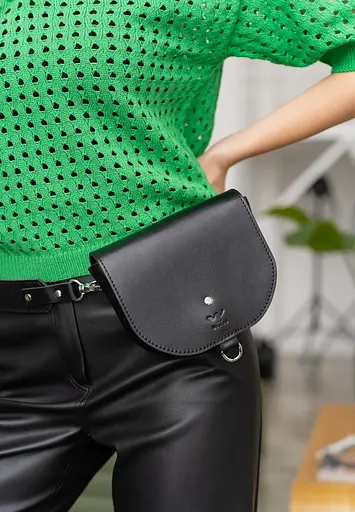 Жіноча шкіряна сумка Ruby S чорна - фото 2