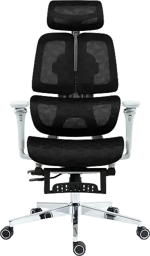 Офисное кресло GT Racer черно - белое (B-2450 White/Black) - фото 4